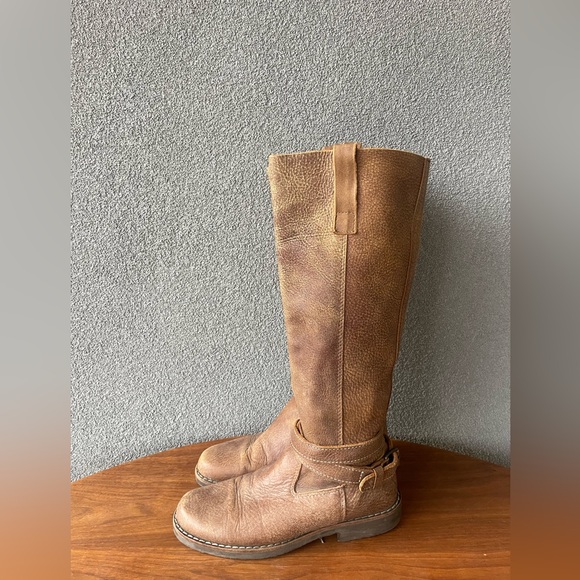 Roots Leather Riding Boots, Tan Knee High Boots, Vintage Shoes, Made in Canada - Picture 1 of 15